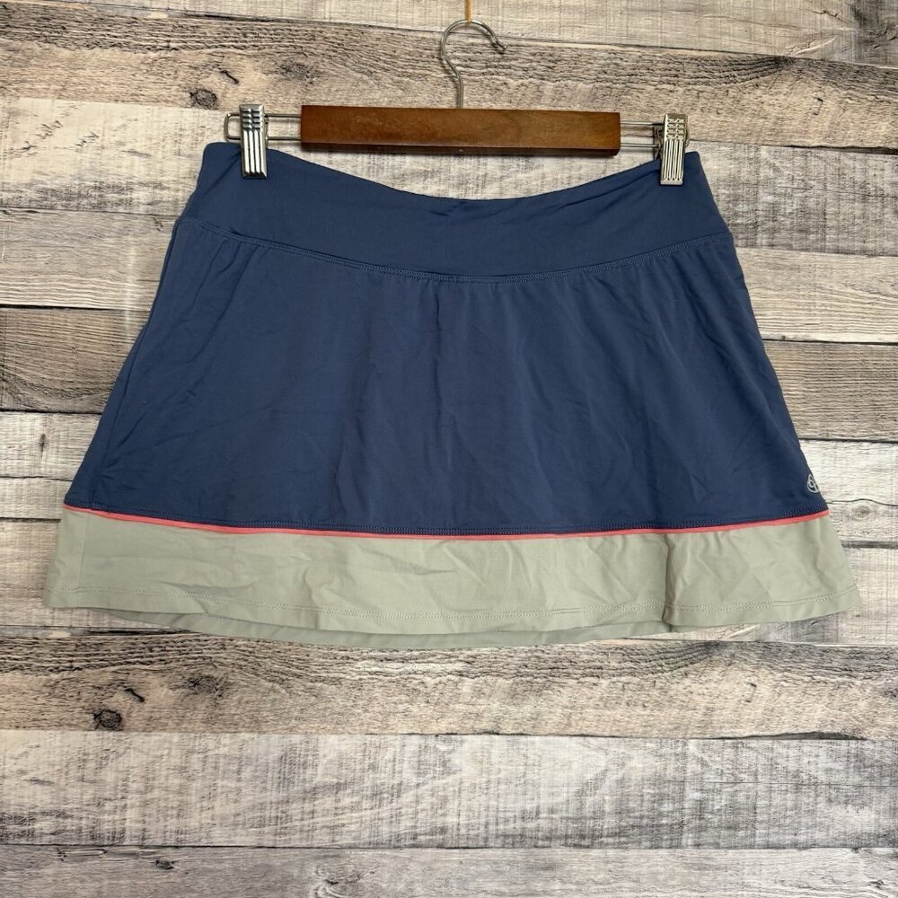 Lija Women's Golf Tennis Skort Blue Gray Athletic Skirt with Shorts Size Medium